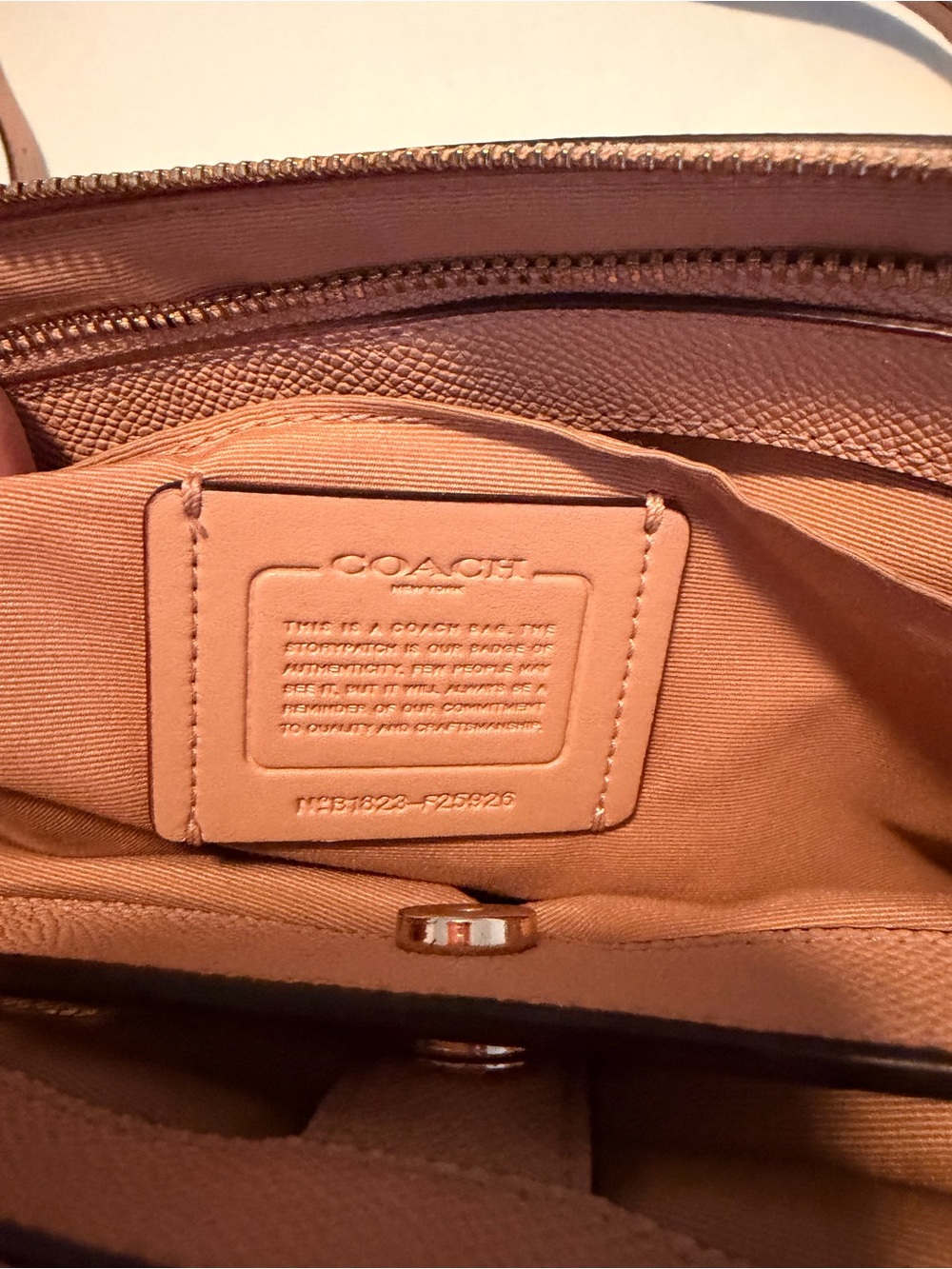 Coach Crossgrain Leather large Brooke Carryall Bag in Nude Pink - Picture 3 of 5